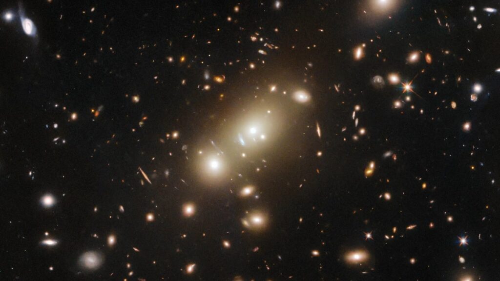 Truly Massive Galaxy Cluster Captured by Hubble Space Telescope
